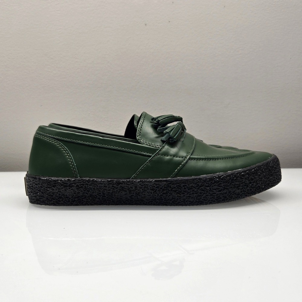 Last Resort AB VM005 Skate Loafer Men 9.5 Women 11 Green Leather Tassel Slip On